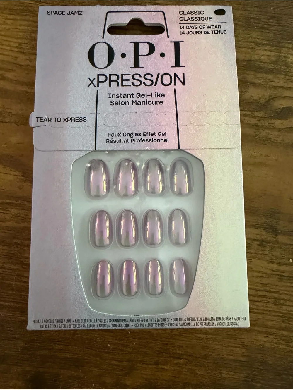 OPI Pink Iridescent Press-On Nails xPRESS/ON Instant Gel-Like